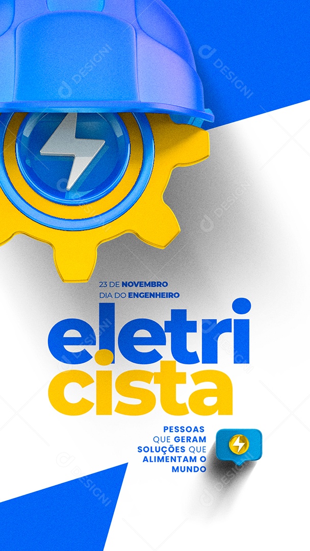 Story Pessoas que Geram Soluções Dia do Engenheiro Eletricista Social Media PSD Editável