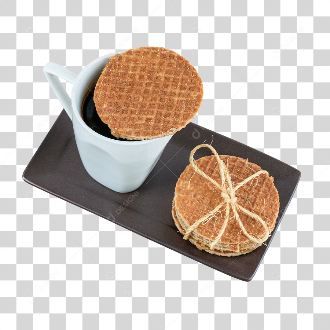 Xícara De Café Com Panqueca Encima PNG Transparente