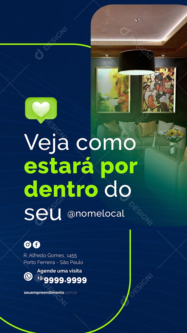 Story Veja Como Estará por Dentro do Seu Imobiliária Social Media PSD Editável