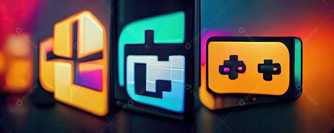 Fundo moderno com conceito futurista para tema de jogo de painel de tela para streaming de jogos