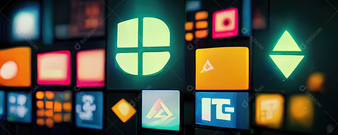 Fundo moderno com conceito futurista para tema de jogo de painel de tela para streaming de jogos