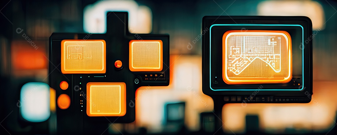 Fundo moderno com conceito futurista para tema de jogo de painel de tela para streaming de jogos