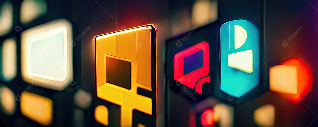 Fundo moderno com conceito futurista para tema de jogo de painel de tela para streaming de jogos