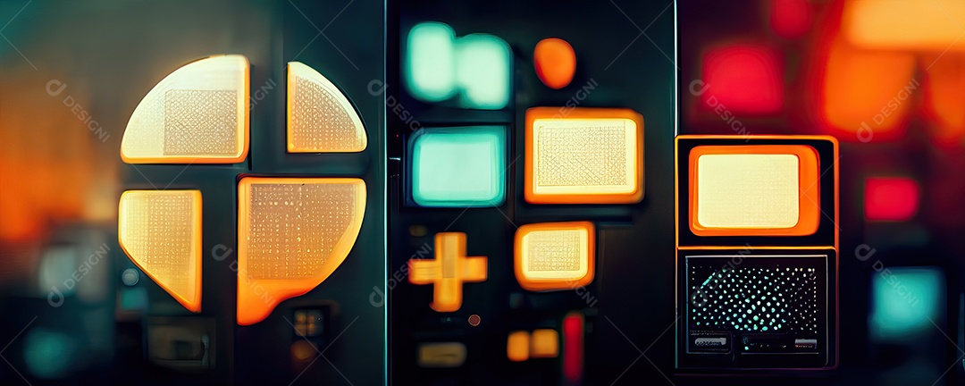 Fundo moderno com conceito futurista para tema de jogo de painel de tela para streaming de jogos