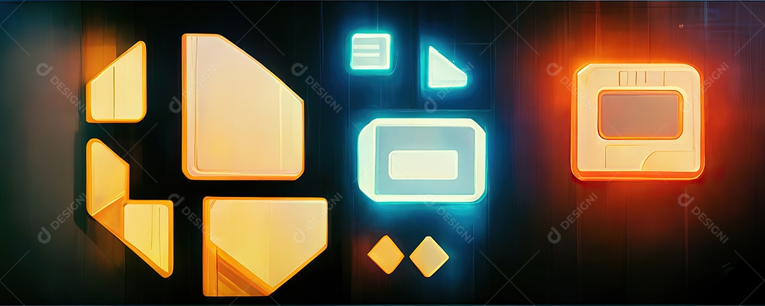 Fundo moderno com conceito futurista para tema de jogo de painel de tela para streaming de jogos