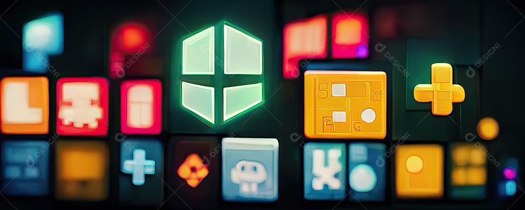 Fundo moderno com conceito futurista para tema de jogo de painel de tela para streaming de jogos