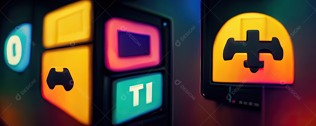 Fundo moderno com conceito futurista para tema de jogo de painel de tela para streaming de jogos