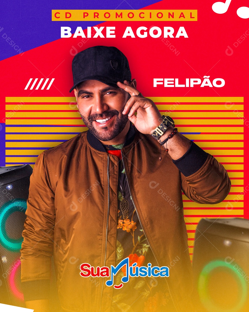 Cd Promocional Baixe Agora Felipão Social Media PSD Editável