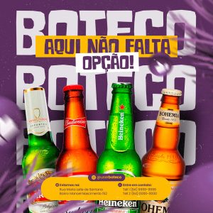 Aqui Não Falta Opção Boteco Social Media PSD Editável