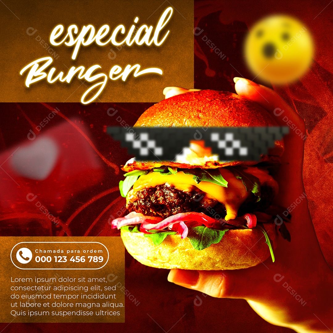 Especial Burger Hambúrguer Social Media PSD Editável