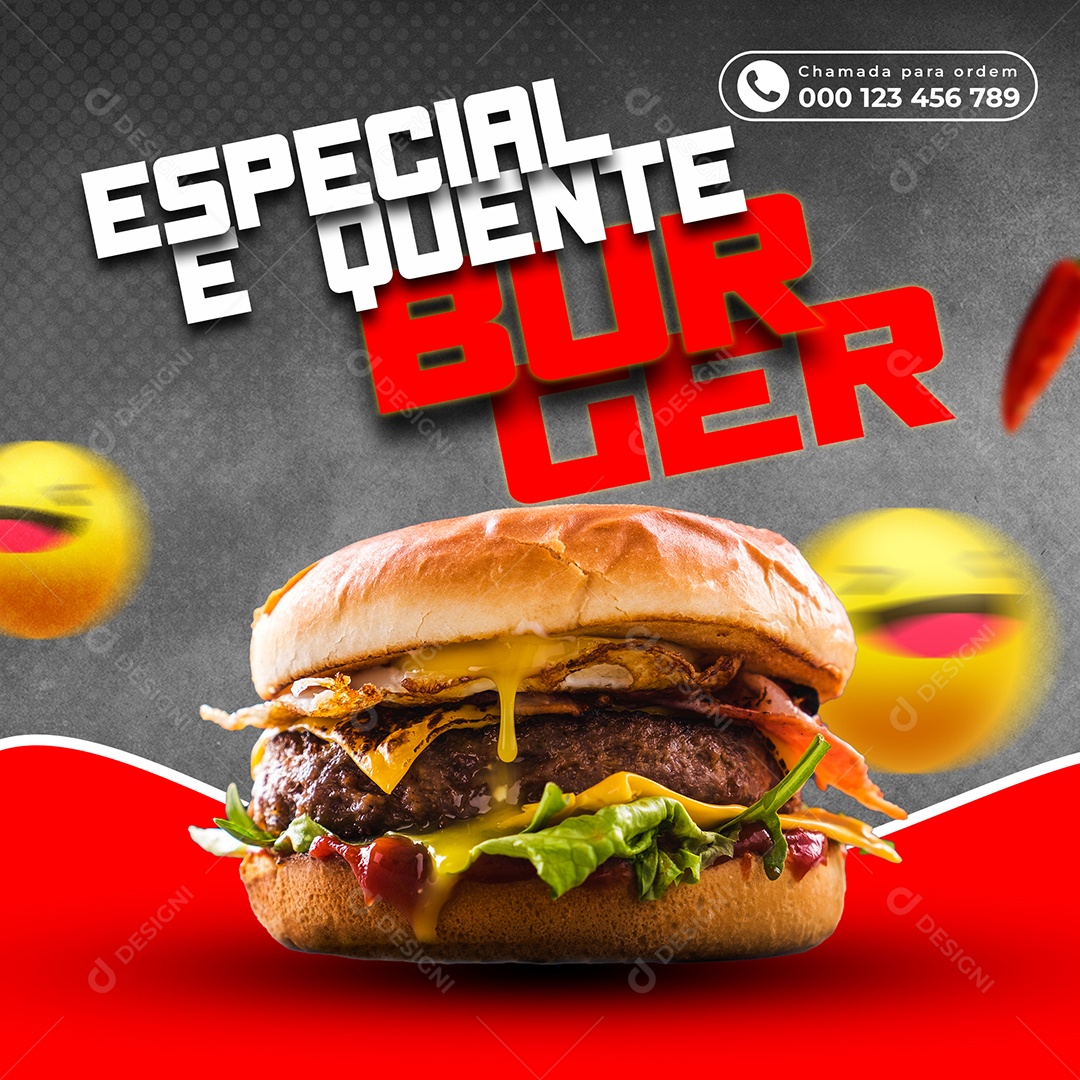 Especial Burger Hambúrguer Social Media PSD Editável