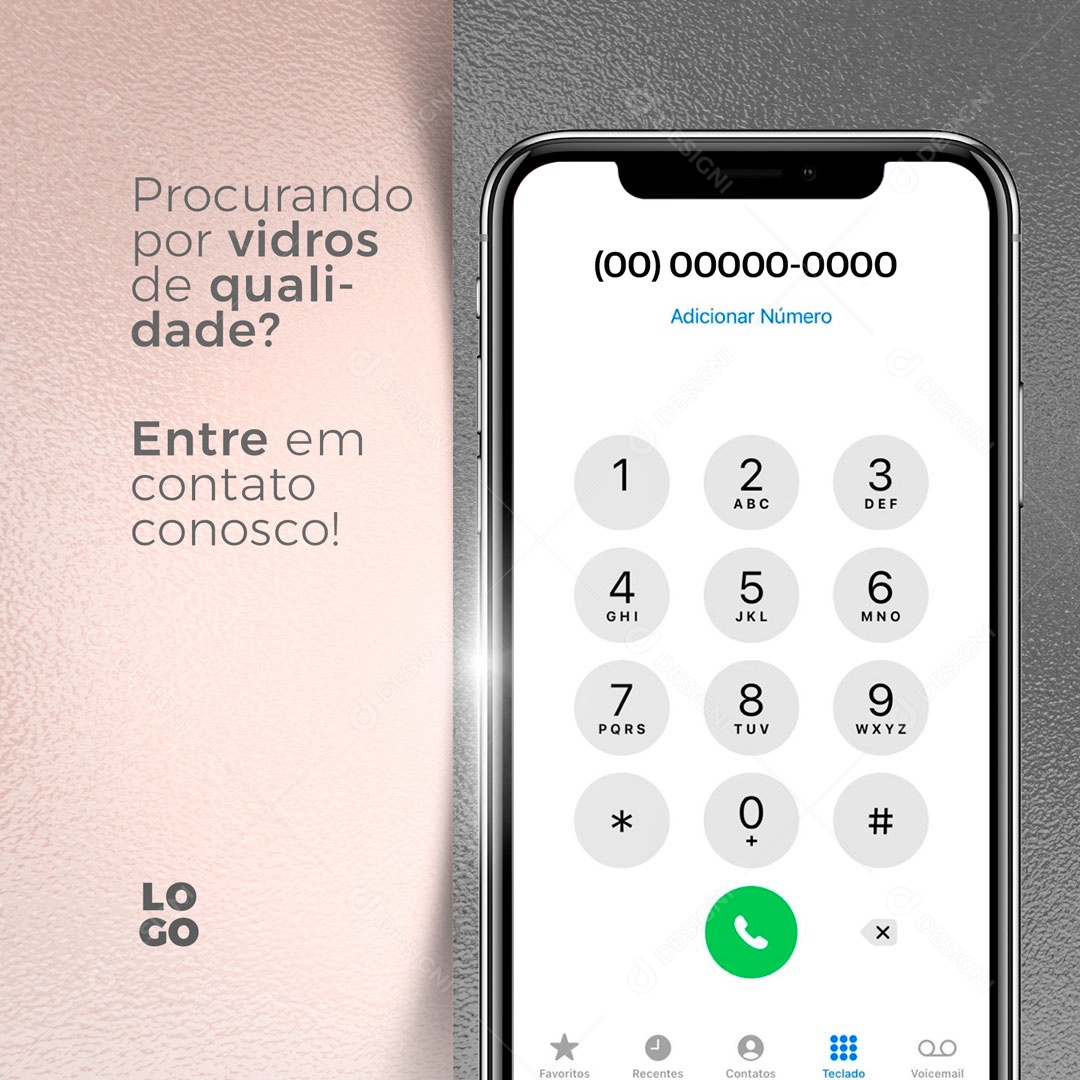 Procurando Por Vidros de Qualidade? Entre em Contato Conosto! Vidraçaria Social Media PSD Editável