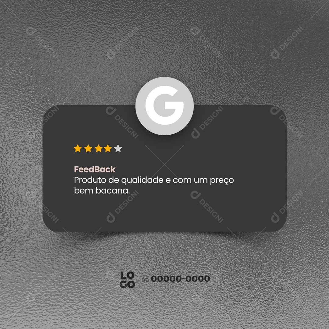 Feedback Produto de Qualidade e com um Preço bem Bacana Vidraçaria Social Media PSD Editável