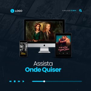 Assista Onde Quiser IPTV Social Media PSD Editável