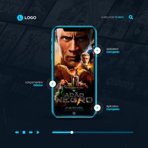 A Melhor TV Box Lançamentos Diários IPTV Social Media PSD Eitável