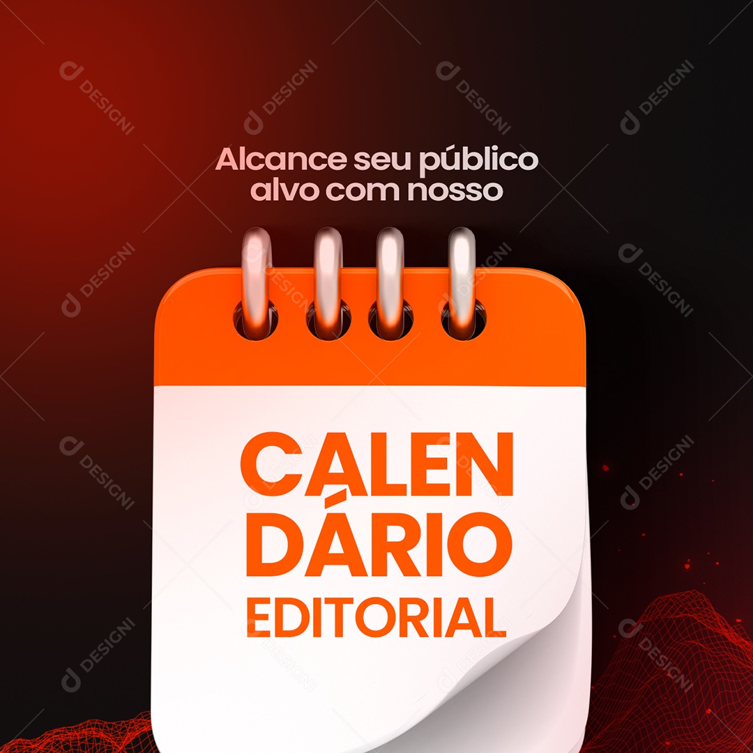 Alcance seu Público Alvo com Nosso Calendário Marketing Digital Social Media PSD Editável