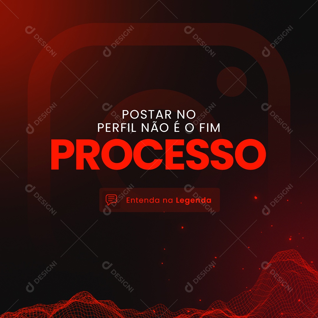 Postar no Perfil não é o Fim Marketing Digital Social Media PSD Editável