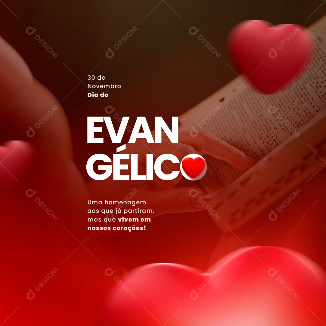 Uma Homenagem Aos que Já Partiram Dia do Evangélico Social Media PSD Editável