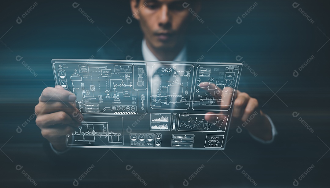 Diagrama de tubulação e instrumento Equipe de controle do sistema Os engenheiros