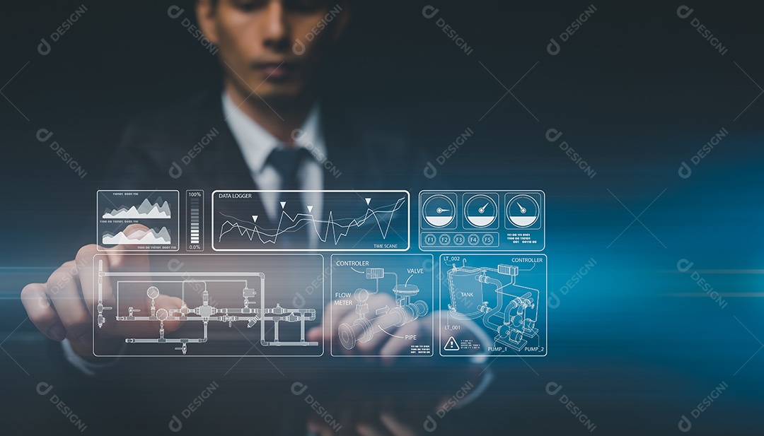 Diagrama de tubulação e instrumento Equipe de controle do sistema Os engenheiros
