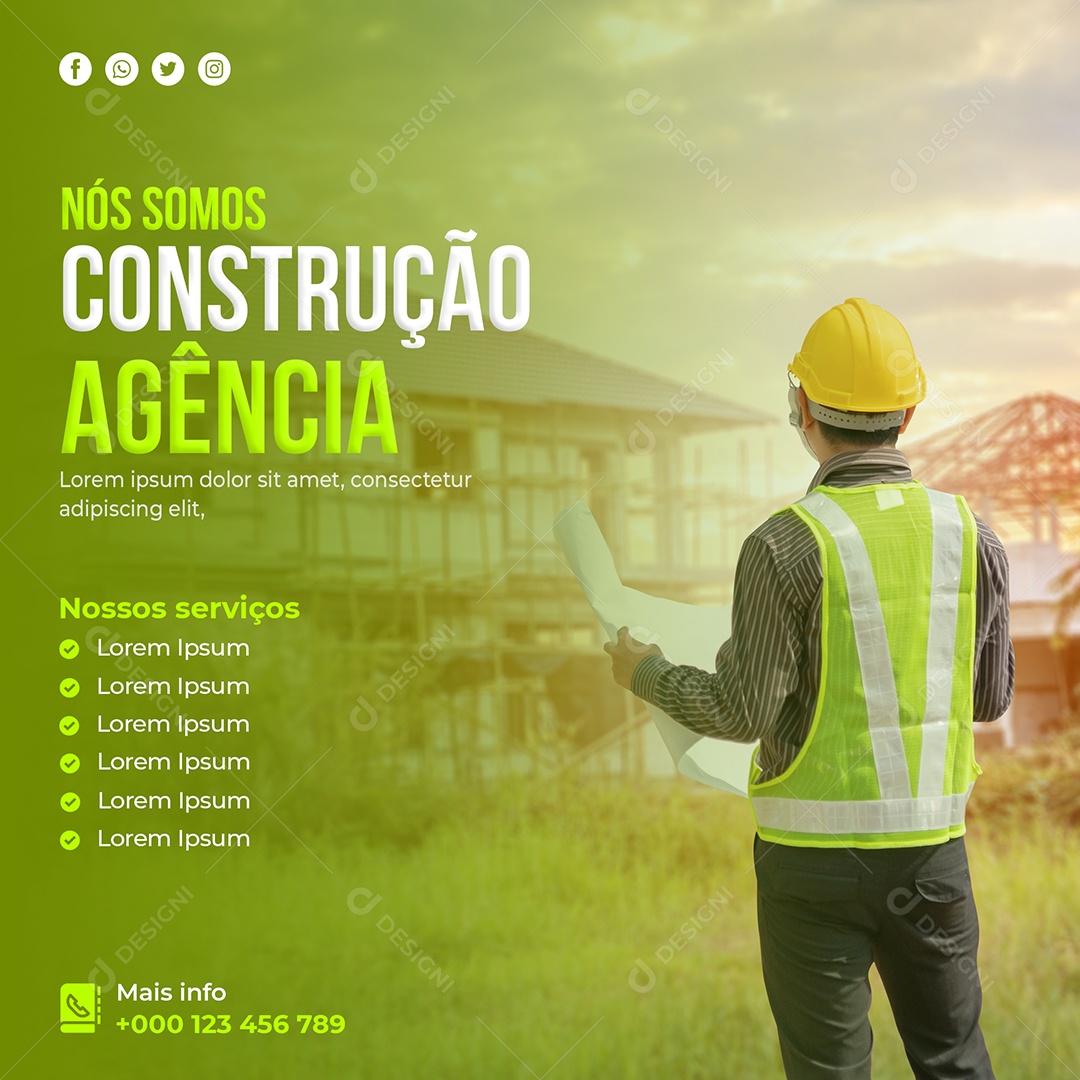 Nós Somos Agência de Construção Social Media PSD Editável