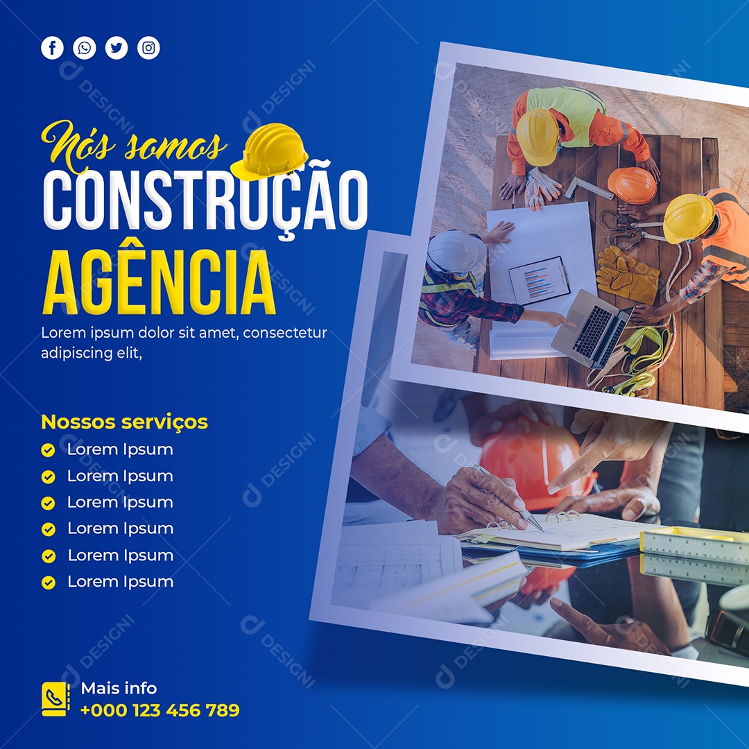 Nós Somos Agência de Construção Social Media PSD Editável