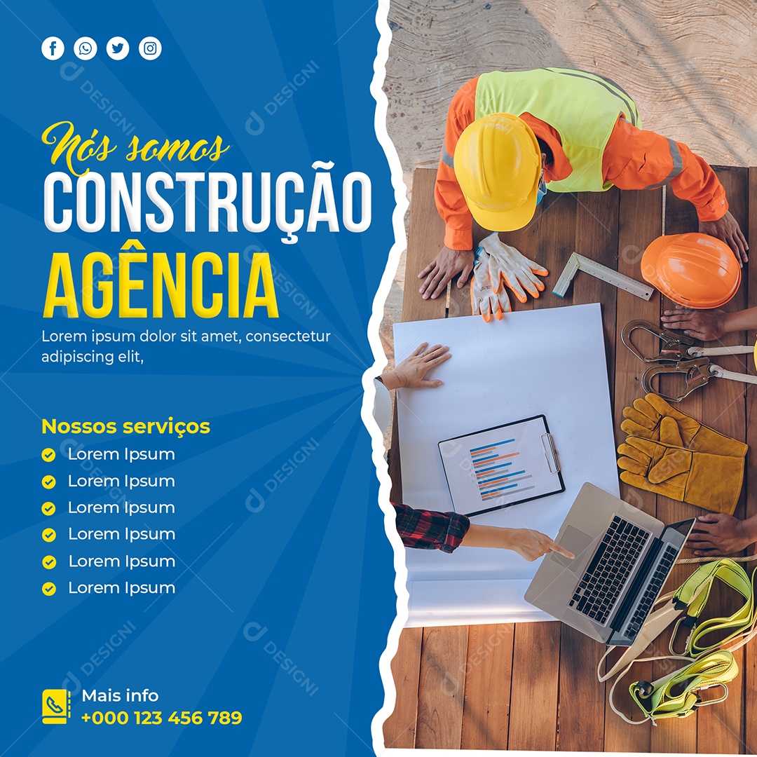 Nós Somos Agência de Construção Social Media PSD Editável