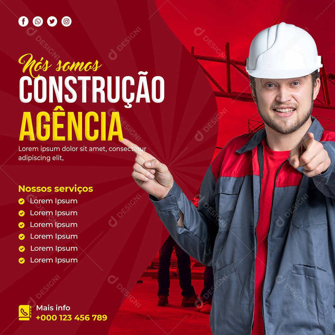 Nós Somos Agência de Construção Social Media PSD Editável