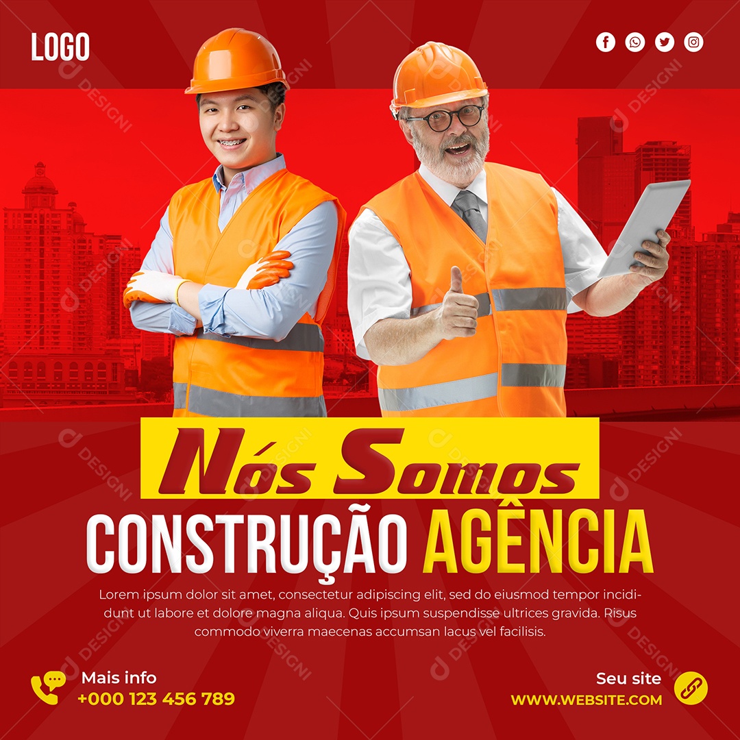 Nós Somos Agência de Construção Social Media PSD Editável