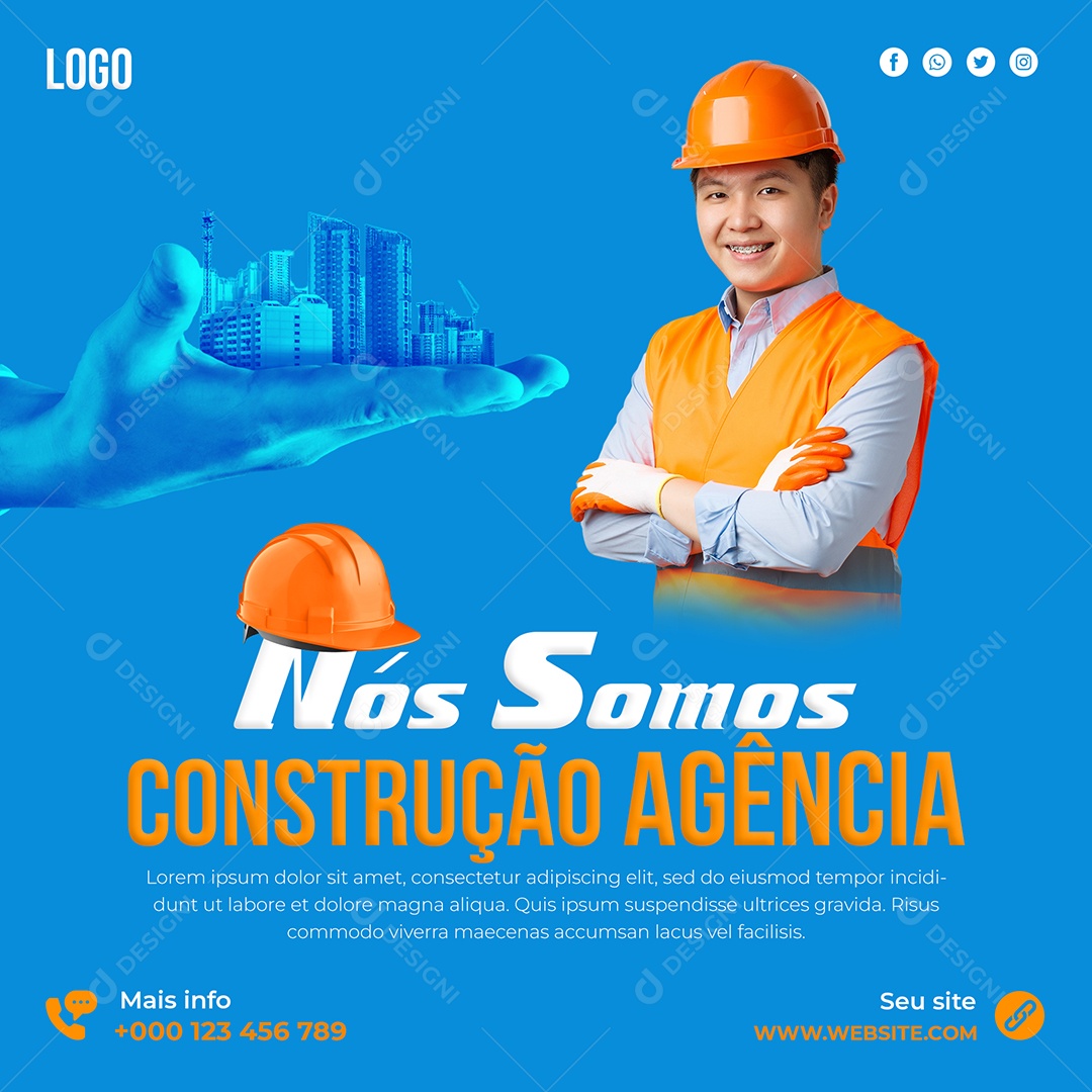 Nós Somos Agência de Construção Social Media PSD Editável