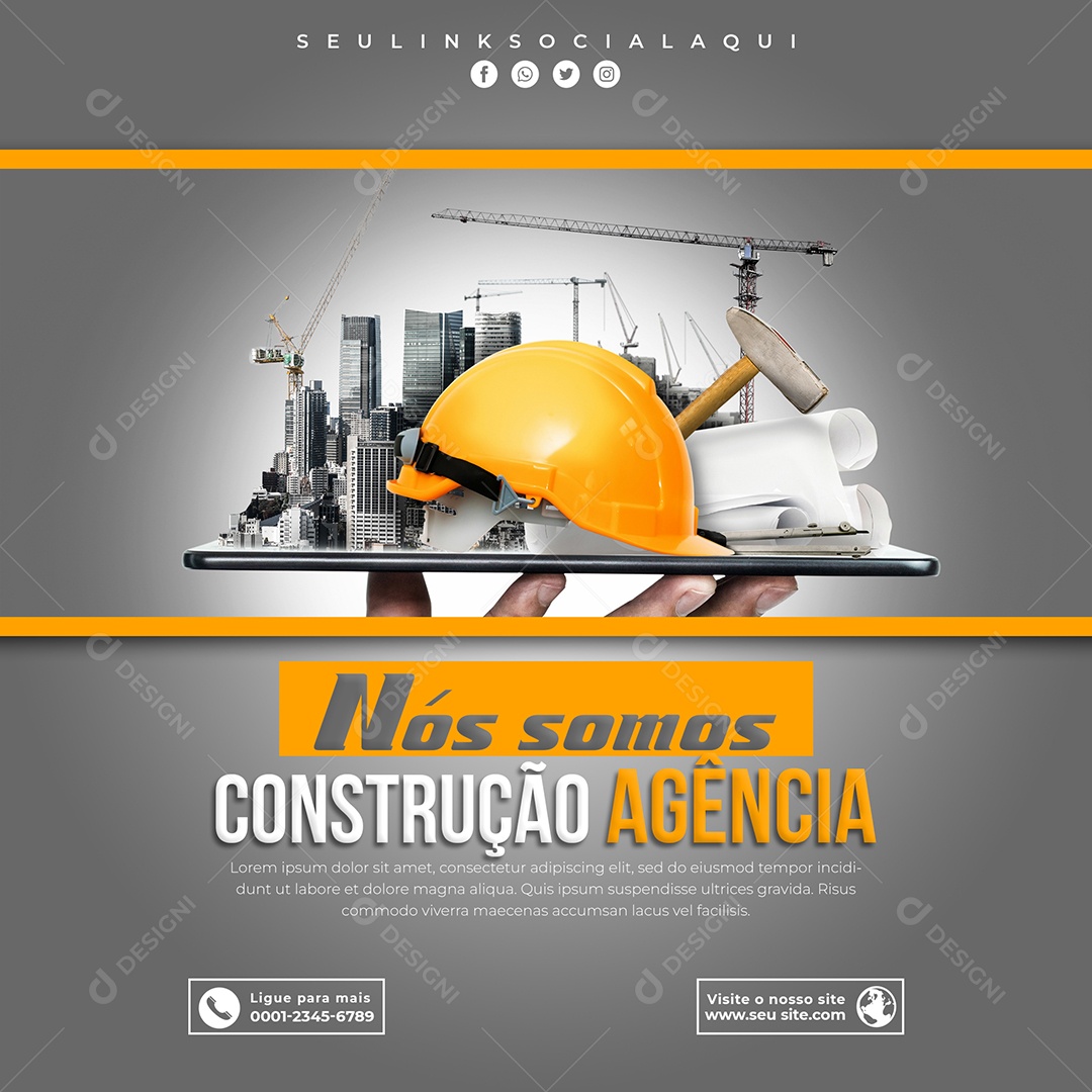 Nós Somos Agência de Construção Social Media PSD Editável