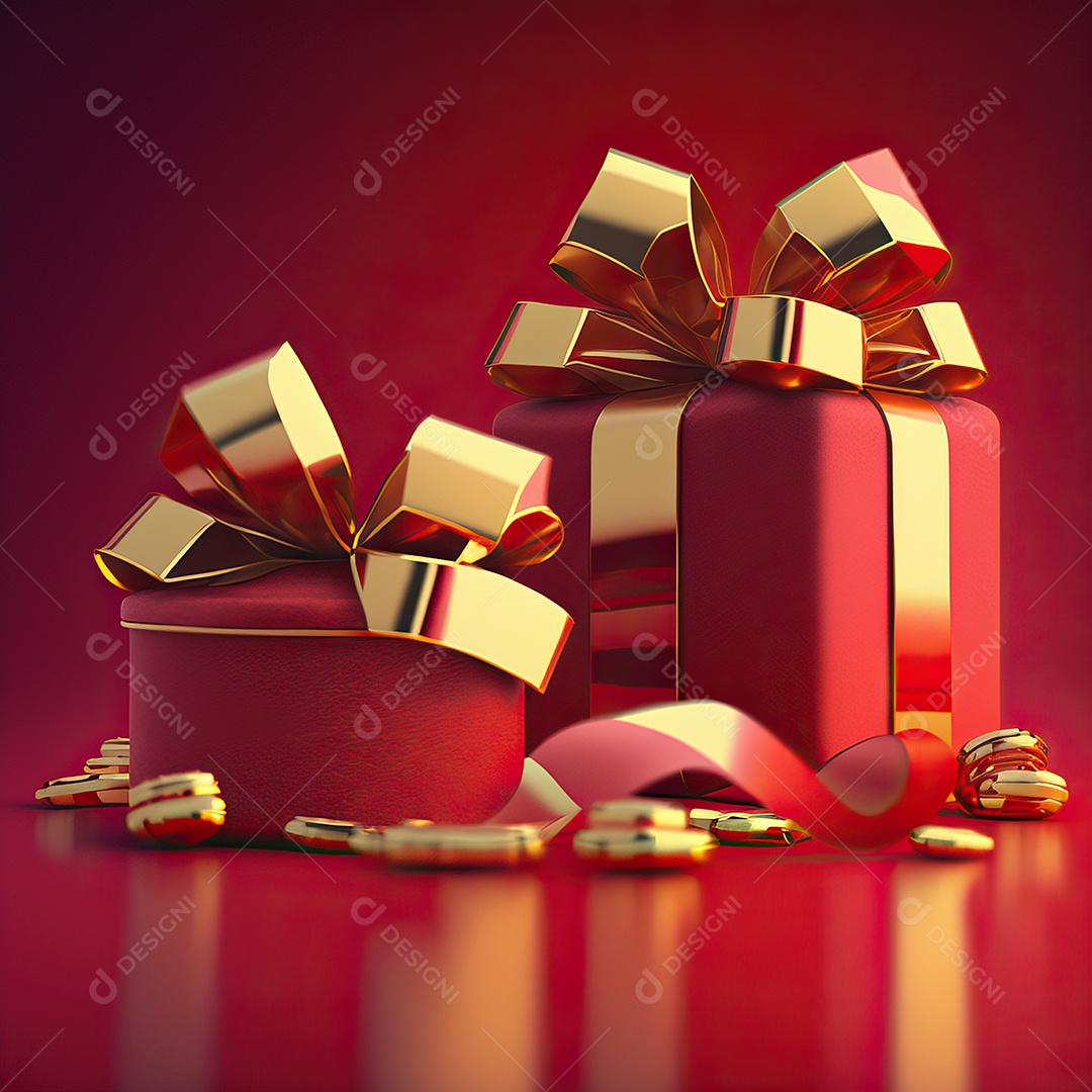 Composição da noite de natal com caixas de presentes coloridas perto da árvore de natal à noite