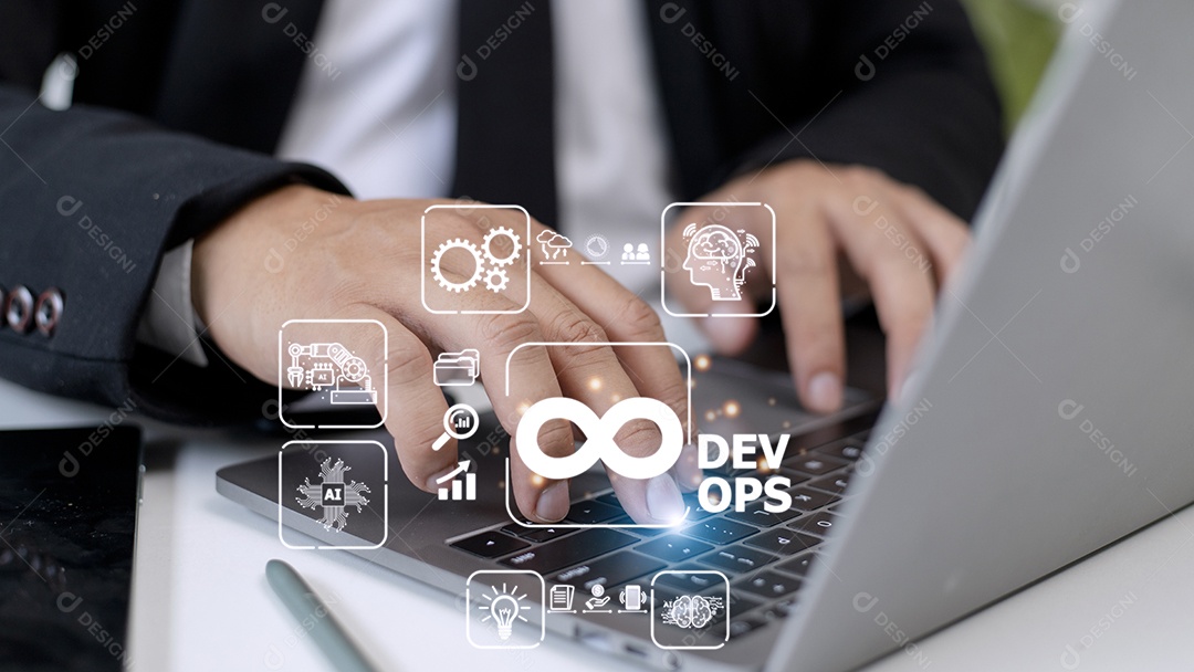 Conceito de DevOps, desenvolvimento de software e operações de TI, programação ágil