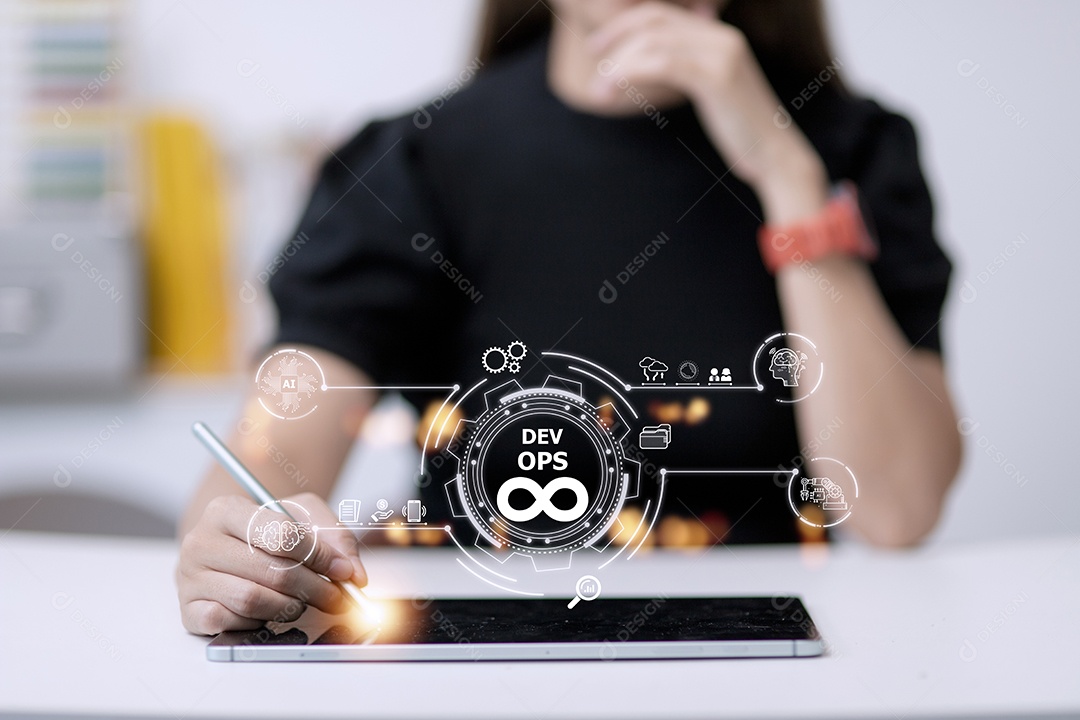 Conceito de DevOps, desenvolvimento de software e operações de TI, programação ágil