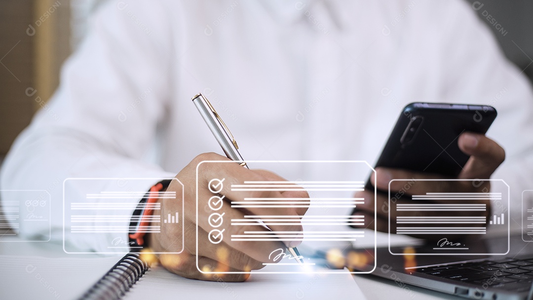 Ideias de local de trabalho sem papel, assinatura eletrônica, assinatura eletrônica, documento