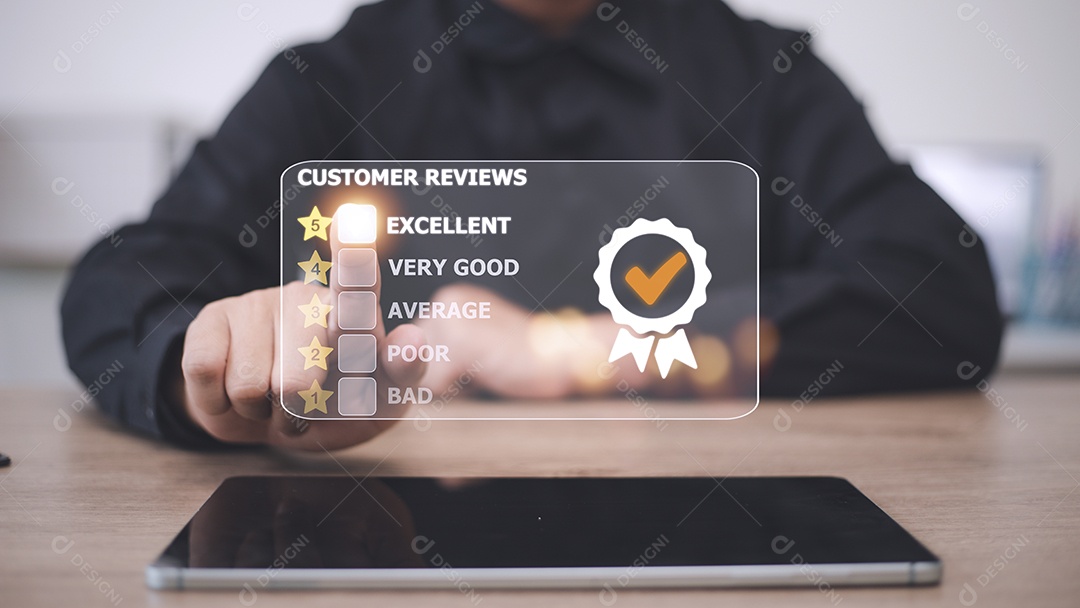 Avaliações de clientes com boas ideias de classificação, avaliações de clientes por cinco estrelas