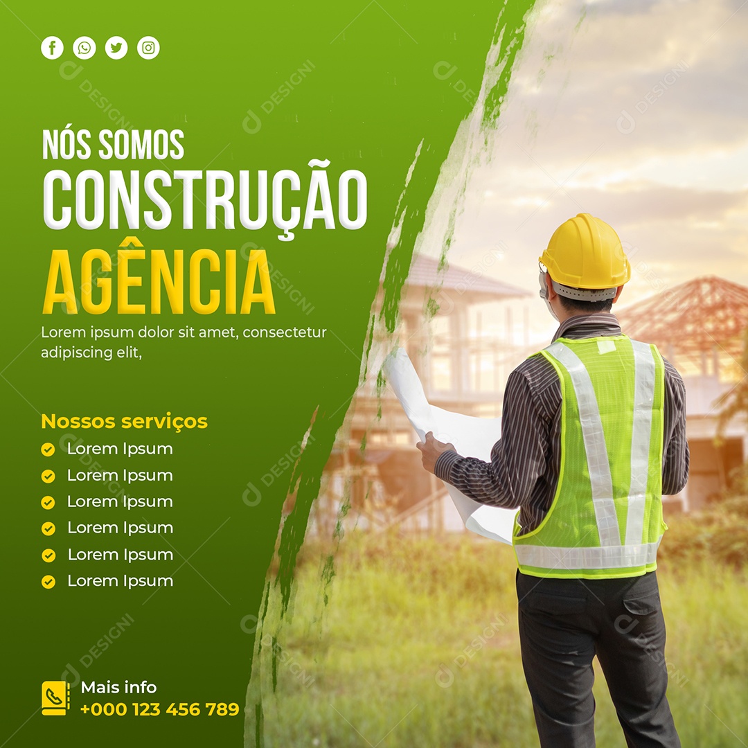 Nós Somos Agência de Construção Social Media PSD Editável