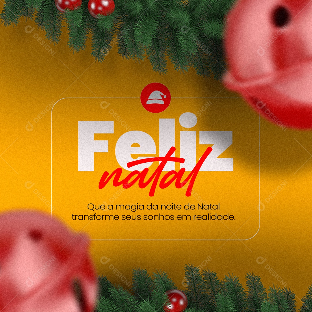 Que a Magia da Noite Transforme Seus Sonhos Em Realidade Feliz Natal Social Media PSD Editável