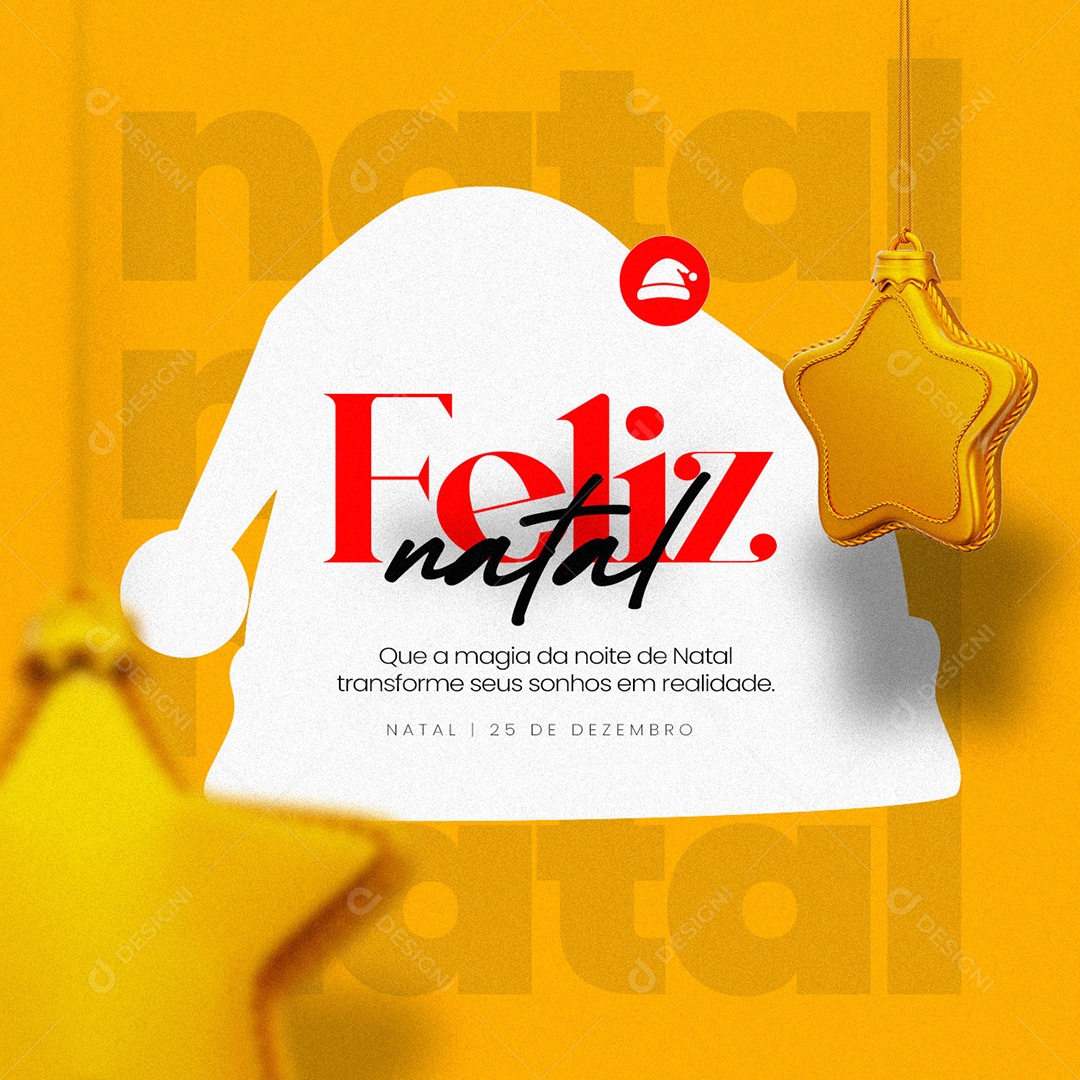 Social Media Que a Magia da Noite Transforme Seus Sonhos Em Realidade Feliz Natal PSD Editável