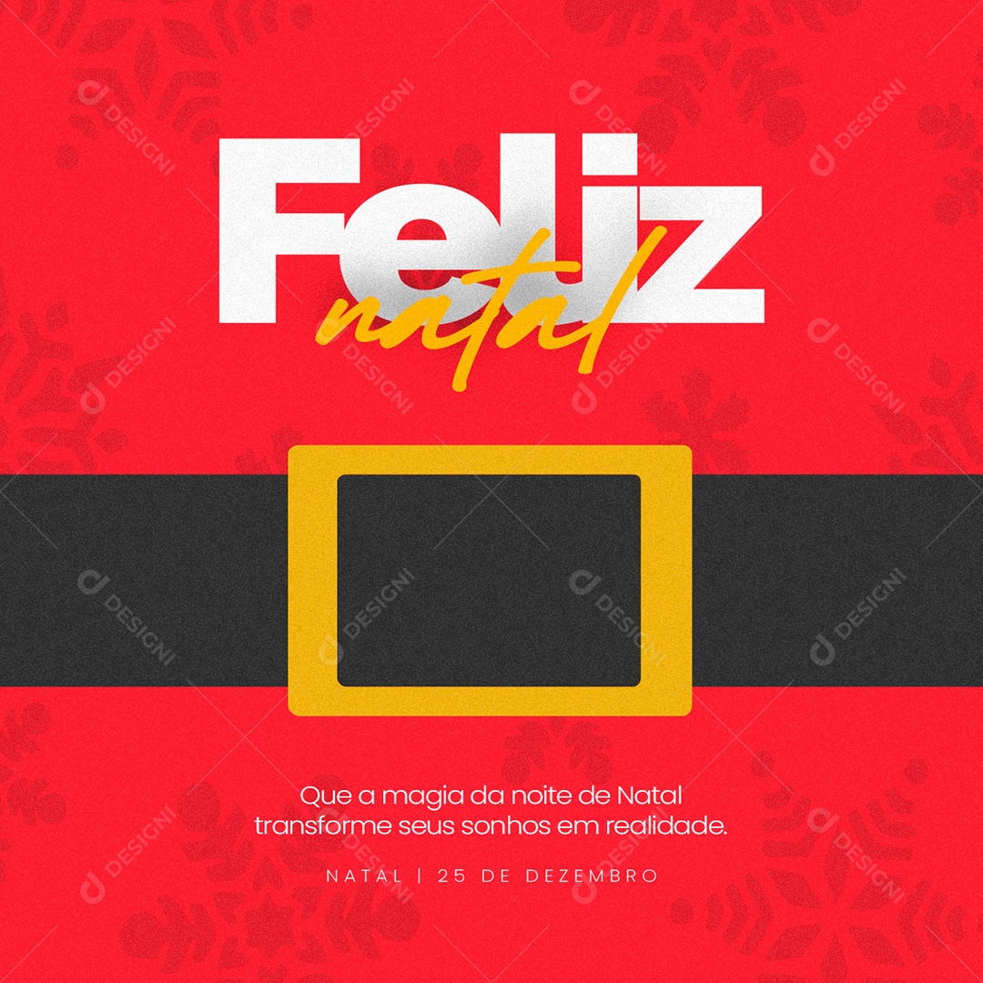 Feliz Natal 25 de Dezembro Social Media PSD Editável