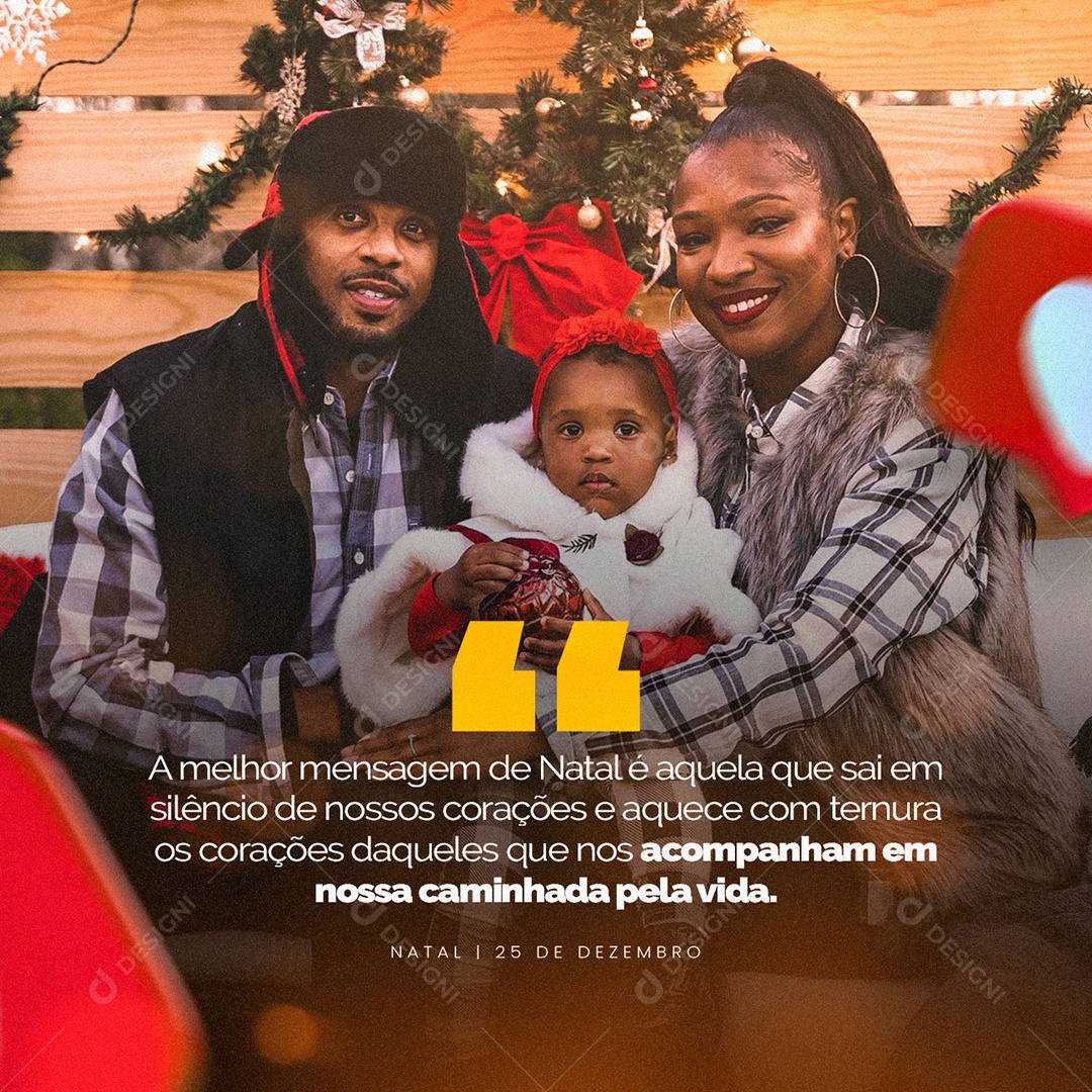 Feliz Natal 25 de Dezembro Social Media PSD Editável