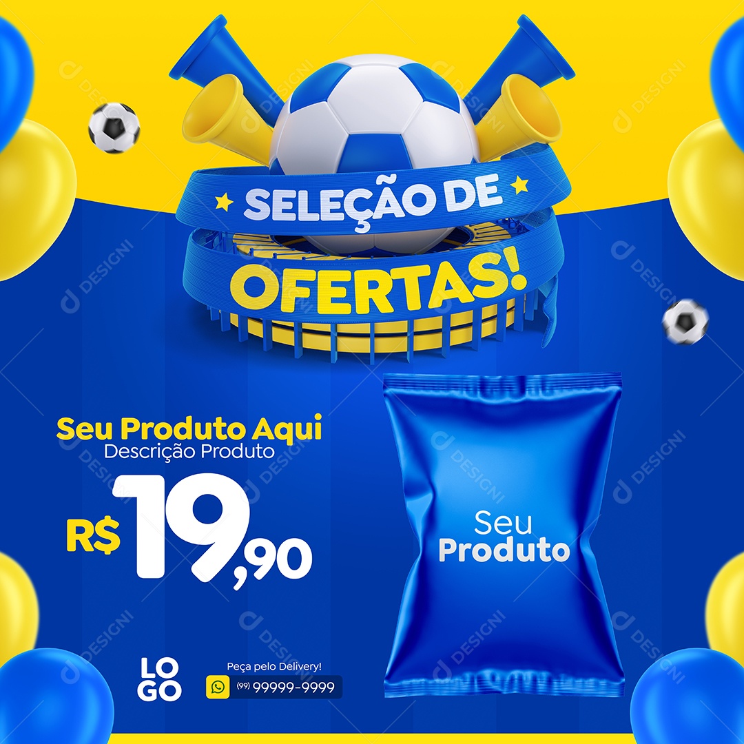 Seleção de Ofertas Supermercado Social Media PSD Editável