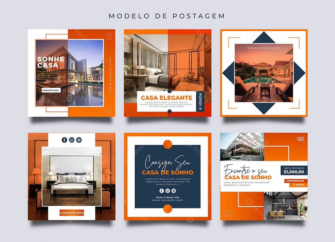 Modelos de Postagem Imobiliária EPS Editável