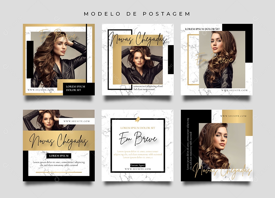 Modelos de Postagem Vetor EPS Editável