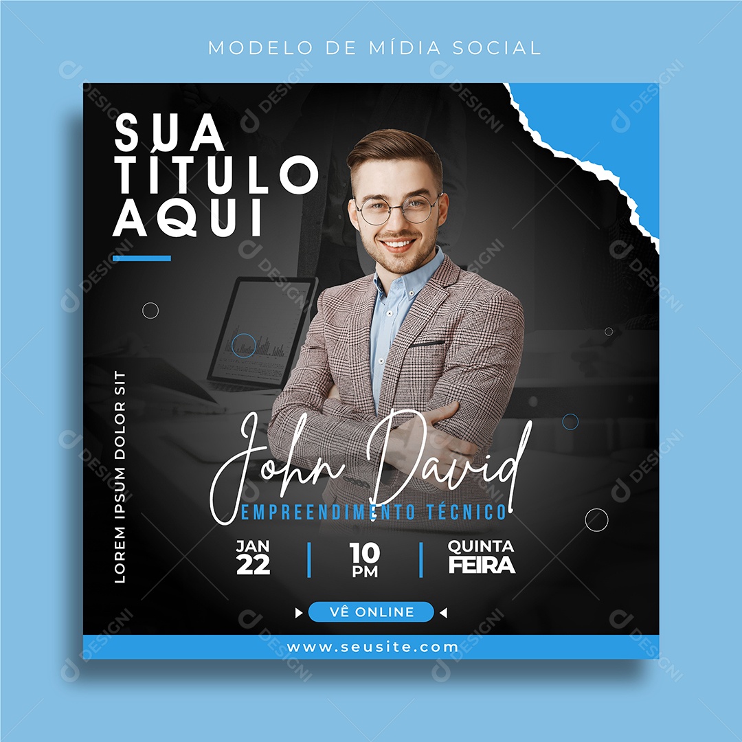 Social Media Marketing Digital Vetor EPS Editável