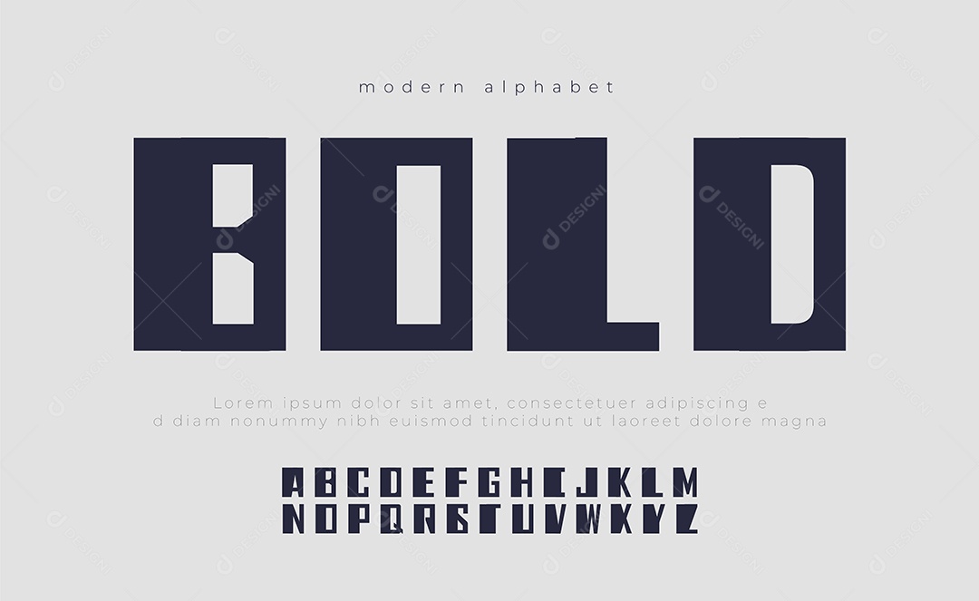 Alfabeto Moderno Vetor EPS