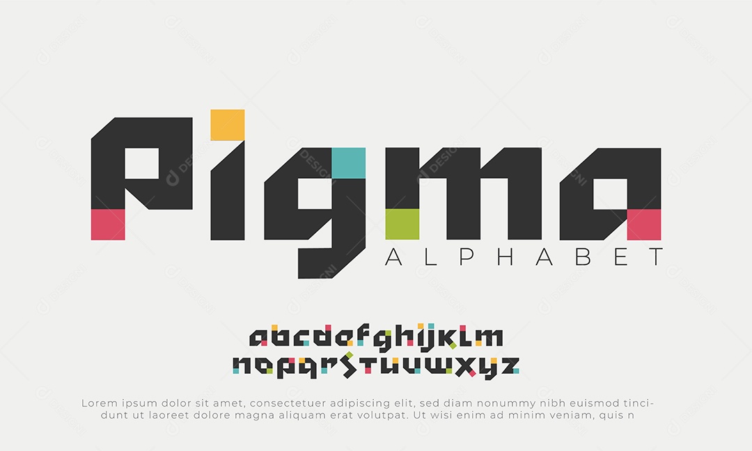 Alfabeto Moderno Vetor EPS