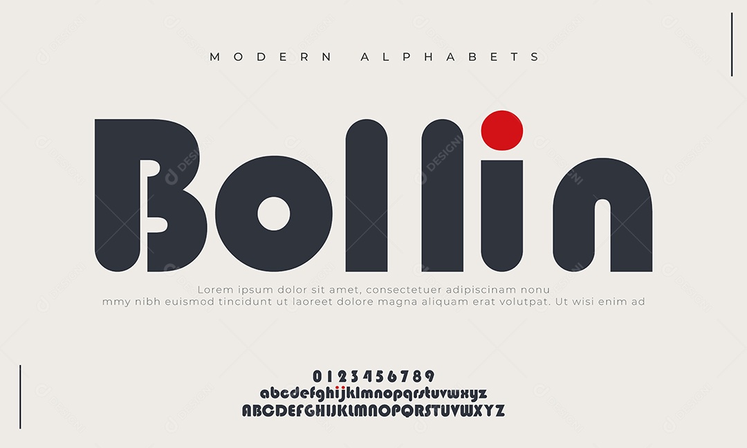 Alfabeto Moderno Vetor EPS