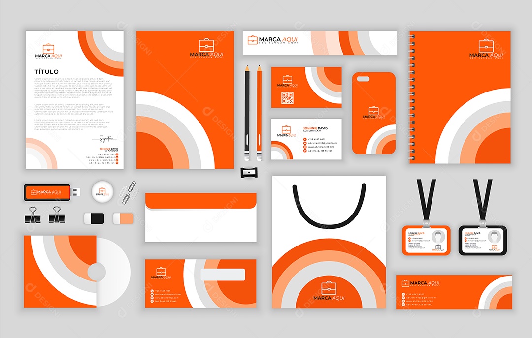 Mockup Para Apresentação de Logo Comercial Vetores EPS