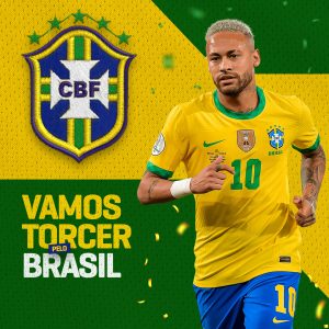 Vamos Torcer Pelo Brasil Na Copa do Mundo Social Media PSD Editável